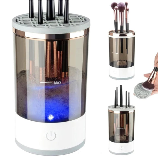 "Ultimate Electric Makeup Brush Cleaner Set with Cleaning Pad - Effortlessly Clean and Revive Your Makeup Brushes!"